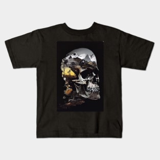 Skull Collage - Dark and Edgy Art Print, Clothing, and Accessories Kids T-Shirt